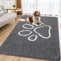 Smiry Dog Door Mat for Muddy Paws, Absorbent Dirt Trapper Non Slip Quick Dry Washable Chenille Mat for Mud Dogs, Entry Rug for Indoor and Outdoor (70x32 Inches, Dark Grey and White)