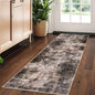 IOHOUZE Abstract Runner Rug 2x5 Ft Washable Runners for Hallways, Non Slip Kitchen Runner Printed Faux Wool Entryway Runner Indoor, Modern Abstract Floor Carpet for Hall Kitchen Bedroom, Brown/Rust