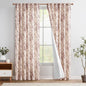 jinchan Lined Linen Blend Curtain Floral Curtains for Living Room 90 Inches Long Farmhouse Red Flower Printed Curtain Rod Pocket Back Tab Peony Patterned Drapes Curtains Set 2 Panels