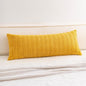 Corduroy Decorative Throw Pillow Covers 14x36 Inch Soft Striped Pillow Covers Modern Farmhouse Home Decor for Sofa Living Room Couch Bed（Yellow）