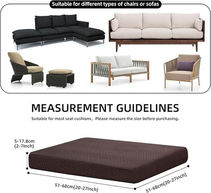 Outdoor Cushion Covers Set,8PCS Patio Furniture Couch Seat Slipcovers, Replacement for Sofa Sectional Chair(Cover，Only)