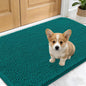OLANLY Dog Door Mat for Muddy Paws 30x17, Absorbs Moisture and Dirt, Absorbent Non-Slip Washable Doormat, Quick Dry Chenille Mud Mat for Dogs, Entry Indoor Entryway Carpet for Inside Floor, Lake Blue