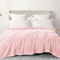 Exclusivo Mezcla Plush Fuzzy Fleece Bed Blanket Queen Size, Super Soft, Fluffy and Warm Blankets for Couch, Bed, All Season (Light Pink, 90x90 Inches)