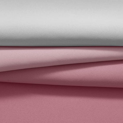 Yakamok Room Darkening Gradient Color Ombre Curtains 84 Inch Length, Thermal Insulated Grommet Window Drapes for Living Room/Bedroom (Pink and Greyish White, 2 Panels, 52x84 Inch)