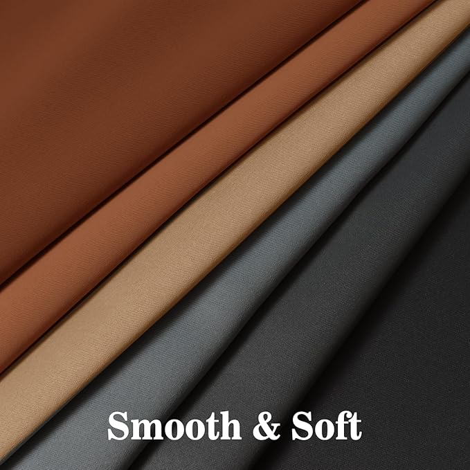 Yakamok Blackout Ombre Burnt Orange and Black Curtains-Gradient Room Darkening Curtain, Grommet Thermal Insulated Light Blocking Window Drapes Curtain for Living Room Bedroom,52 x 63 Inch,2 Panels