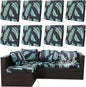 8Pcs Outdoor Cushion Covers, Patio Cushion Covers,Stretch Elastic Slipcovers, Replacement Washable & Reusable Furniture Protector for Patio Couch (Fir-Pattern,Cover Only)