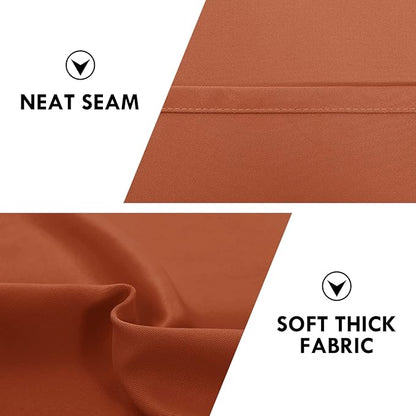 DWCN Blackout Curtains Thermal Insulated, Energy Saving & Noise Reducing Bedroom and Living Room Curtains, Burnt Ochre, W 52x L 84 Inch, Set of 2 Rod Pocket Curtain Panels