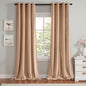 MIULEE Velvet Curtains Blush Beige Elegant Grommet Thermal Insulated Soundproof Room Darkening Curtains/Drapes for Classical Living Room Bedroom Decor 52 x 90 Inch Set of 2