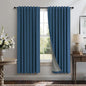 Navy Blue Black Out Curtains 63 Inch Long 2 Panel Burg Linen Textured Thermal Insulated Total Blackout Window Shades Soundproof Dark Out Curtain for Living Room Kids Children Boy Bedroom 63 Length