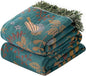 MSGKV Boho Throw Blanket 100% Cotton Blankets for Bed Couch 60''x80'', Spring Breathable Farmhouse Bird Blankets Quilt Muslin Home Decor