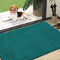 OLANLY Dog Door Mat for Muddy Paws 47x32, Absorbs Moisture and Dirt, Absorbent Non-Slip Washable Doormat, Quick Dry Chenille Mud Mat for Dogs, Entry Indoor Entryway Carpet for Inside Floor, Lake Blue