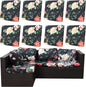 8Pcs Outdoor Cushion Covers, Patio Cushion Covers,Stretch Elastic Slipcovers, Replacement Washable & Reusable Furniture Protector for Patio Couch (Death of Summer-Pattern,Cover Only)