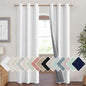 NICETOWN 100% Absolutely Blackout Linen Curtains with Thermal Insulated Liner, Greyish White, 42" Wide, 84" Length Energy Saving Curtains for Living Room 2 Panels Set, Vertical Blinds