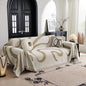 MYSKY HOME Boho Couch Cover Super Soft Couch Covers for 2-3 Cushion Couch Sofa, Modern Khaki Jacquard Sofa Slipcover Loveseat Futon Cover, Couch Covers for Sectional Sofa, 71" x 102", Khaki Curve