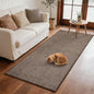 FinRèc 2x6 Washable Runner Rugs for Kitchen Hallway Bedroom, Low Pile Thin Rug Solid Color, Non-Slip Carpet Indoor for Home Decor (Brown)