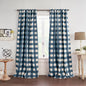 Elrene Home Fashions Farmhouse Living Grainger Buffalo-Check Blackout Window Curtain, Living Room and Bedroom Drape with Rod Pocket Tabs, 52" x 84", Indigo, 1 Panel