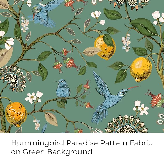 Extra Long 120 Inches Curtains for Large Window Luxury Sage Green Floor To Ceiling Blackout Vintage Floral Hummingbird Fancy Grommet Drop Cloth Damask Drape for Living Room Dining 2 Pages 10 FT