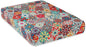 hyha Printed Couch Cushion Covers, Floral Sofa Covers Washable for 2 Cushion Couch, Stretch Pattern Outdoor Cushion Covers for Patio Furniture with Elastic Bottom(Medium, Diamond Mandala)
