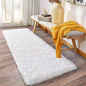 Soft Runner Rugs for Bedroom Hallways, 2x6 White Fluffy Shag Throw Area Rug Non Slip for Bedside Dorm, Long Shaggy Furry Carpet for Nursery Living Room
