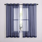 NICETOWN Sheer Curtains Voile Panels - Ring Top Light Weight Voile Window Draperies for Bedroom/Nursery/Dorm (W54 x L63 Inches, Dark Blue, Set of 2)