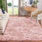 Goolela Pink Area Rugs 10x12 Fluffy Fuzzy Furry Rug for Girls Bedroom Living Room Faux Sheepskin Fur Shaggy Plush Rectangle