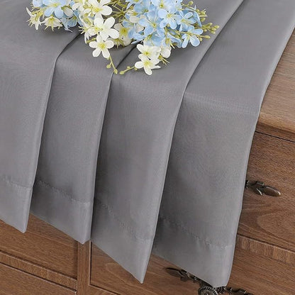Grey Window Sheer Curtains 54 inch Length, Soft Airy Light Filtering Sheer Curtain 2 Panels Set, Dual Rod Pocket Gauze Drapes for Living Room Bedroom, Charcoal Grey, 2x42Wx54L Inches