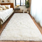 Pionblank Fluffy Runner Rugs for Bedroom 2x6, Modern Shaggy Area Rug for Hallway Living Room, Plush Soft Fuzzy Bedside Carpet for Kids Girls Boys Room Nursery Decor, Cream White