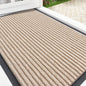 OLANLY Front Door Mat Indoor Outdoor Entrance, Waterproof Heavy Duty Doormat, Fade Resistant, Low Profile, Easy Clean Patio Porch Welcome Floor Mats for Entry, 35x23, Beige