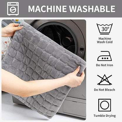 Velvet Throw Pillow Covers(Pack of Two, Dark Grey) 12×20 Inch Decorative Pillows Cover Neutral Soft Chenille Couch Pillows with Zipper Aesthetic for Living Room and Bedroom