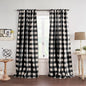 Elrene Home Fashions Farmhouse Living Grainger Buffalo-Check Blackout Window Curtain, Living Room and Bedroom Drape with Rod Pocket Tabs, 52" x 95", Black, 1 Panel