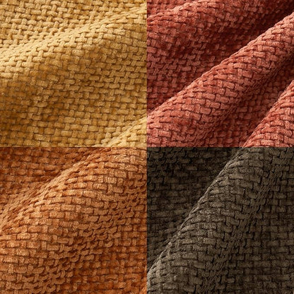 MIULEE Pack of 4 Orange/Yellow Couch Throw Pillow Covers 20x20 Inch Halloween Soft Decorative Chenille Pillows Farmhouse Accent Cushions for Boho Home Decor Spring Sofa Bedroom Living Room