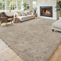 Area Rugs 9x12 Living Room, Shaggy Carpet Soft Plush Furry Bedside Rug Large Area Rugs for Bedroom Kids Girls Boys Home Decor Anti Slip(9 x 12, Beige)