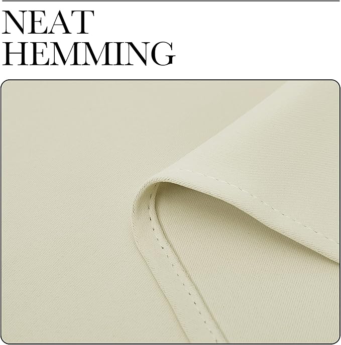 NICETOWN Kitchen Curtains, Short Blackout Curtains & Drapes, Small Window Draperies for Dining Room, Cupboard (Beige, 34 in x 45 in (W x L), Set of 2)