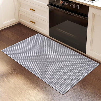 YDKGL 2x3 ft Indoor Door Mat Entryway Rug Non Slip Woven Washable Area Rugs Kitchen Mats for Floor, Front Entry Rug Entrance Doormat for Hall Porch Bathroom Kitchen Bedroom, Easy Clean, Gray 24"x36"