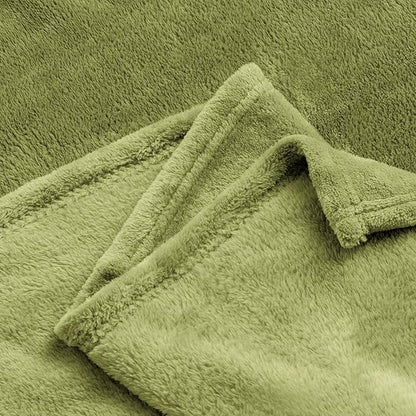 BEDELITE Fleece Blanket Sage Green Throw Blanket for Couch & Bed, Luxury Plush Cozy Fuzzy Blanket 50" x 60", Super Soft Warm Lightweight Throw Blanket for Travel Camping