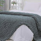 Bigacogo Chunky Knit Throw Blanket for Couch, 51x63 inches, 100% Hand Knitted with Thick Jumbo Chenille Yarn, Cozy Soft Large Rope Knot Cable Crochet Blankets for Sofa Bed Living Room, Iron Gray