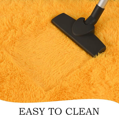 Chicrug Soft Runner Rug for Bedroom Living Room Plush Fluffy Rugs 2x6 Feet, Shag Furry Runner Rug Carpet Non Shedding for Nursery Children Kids Girls Room Home Decorative, Orange