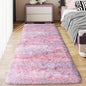 Soft Runner Rugs for Bedroom Hallways, 2x5 Abstract Pink Fluffy Shag Throw Area Rug Non Slip for Bedside Dorm, Long Shaggy Furry Carpet for Nursery Living Room