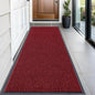 OLANLY Front Door Mat Indoor Outdoor Entrance, Waterproof Heavy Duty Doormat, Fade Resistant, Low Profile, Easy Clean Patio Porch Welcome Floor Mats for Entry, 59x23, Wine Red