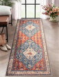 SERISSA Boho Washable Runner Rug, 2x5 Rug Non-Slip Tribal Hallway Kitchen Runner Rug Ultra Soft Print Distressed Vintage Floor Carpet for Bedroom Bathroom Laundry Living Room
