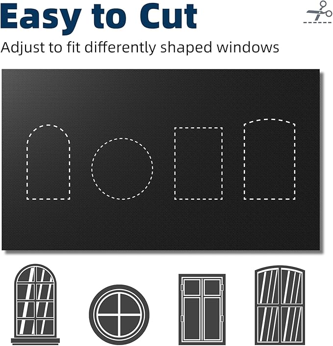 NIGHTON Portable Blackout Curtains 30"×59" Strong Hook and Loop Tape Strips with Adhesive,Black out Shades That can be Cut,100% Blackout Material Blackout Blinds for Baby Nursery or Travel-Black 2Pack