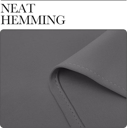 NICETOWN Grey Blackout Curtain Panels for Bedroom, 2 Panels, W29 x L36-inch, Thermal Insulated Grommet Top Blackout Draperies and Drapes for Basement