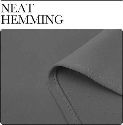 NICETOWN Bedroom Blackout Curtains Panels - Triple Weave Energy Saving Thermal Insulated Solid Grommet Blackout Draperies for Patio (1 Pair, 55 inches by 96 Inch, Grey)