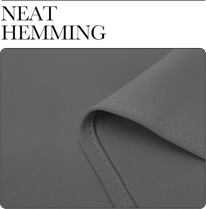 NICETOWN Grey Window Curtains for Bedroom - Home Decoration Thermal Insulated Rod Pocket Blackout Blinds & Drapes for Small Windows (Gray, 2 Panels, W34 x L72 -Inch)