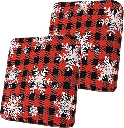 Smiry Printed Couch Cushion Covers, Stretch Soft Couch Covers for Sofa, Washable Non-Slip Sofa Slipcover Furniture Protector for Indoor and Outdoor (2 Pack, Burgundy)