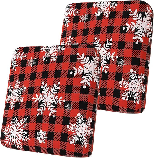 Smiry Printed Couch Cushion Covers, Stretch Soft Couch Covers for Sofa, Washable Non-Slip Sofa Slipcover Furniture Protector for Indoor and Outdoor (2 Pack, Burgundy)