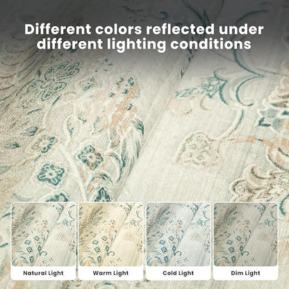Washable Rugs 8x10 Area Rugs for Living Room-Modern Abstract Rugs for Bedroom,Dining Room,Ultra Soft Low Pile Large Carpet with Non Slip Rubber Backing,Neutral Accent Rug for Nursery Home Office