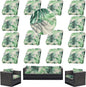 14Pcs Outdoor Cushion Covers, Patio Cushion Covers,Stretch Elastic Slipcovers, Replacement Washable & Reusable Furniture Protector for Patio Couch (Mint Green,Cover Only)