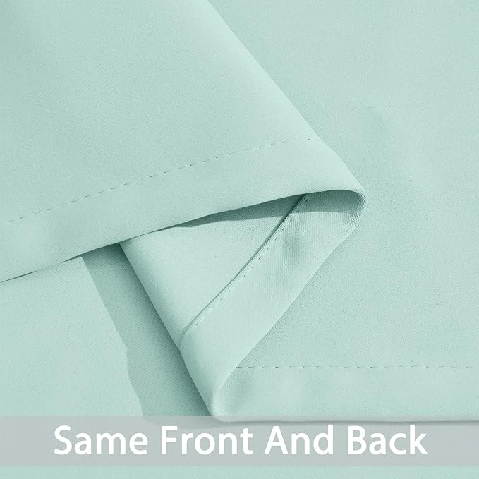 Yakamok Blackout Curtains for Bedroom，Thermal Insulated Room Darkening Drapes for Living Room, Set of 2 Panels (Aqua,38 x 45Inch)
