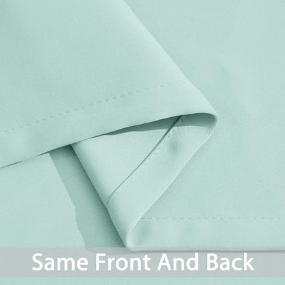Yakamok Room Darkening Drapes Blackout Curtains Thermal Insulated Grommet Curtain Panels for Bedroom, 38W x 72L, Aqua, 2 Panels